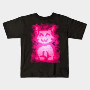 Pink Stained Glass Kitty Kids T-Shirt